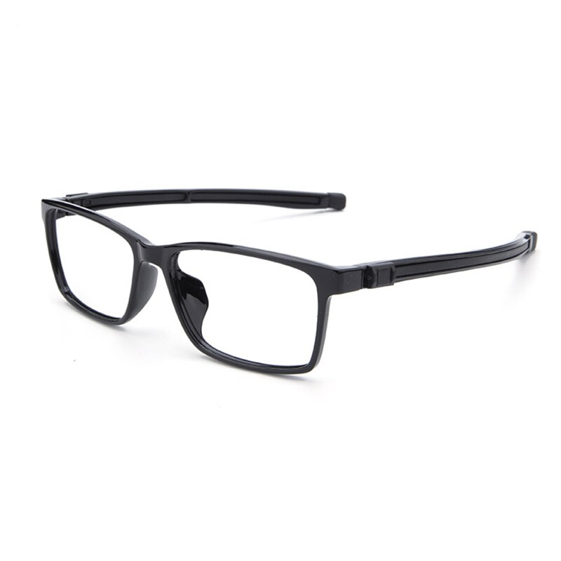 Montura de gafas ópticas deportivas para hombre y mujer, lentes cuadrados con absorción magnética, con imán para colgar en el cuello, gafas para miopía ajustables: black black