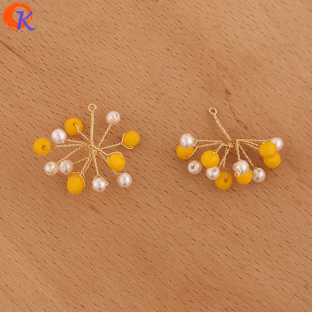 Hartelijke 20Pcs 23*25MM Sieraden Accessoires/DIY/Sieraden Maken/Hand Gemaakt/Bloem vorm/Zaad Kraal Charms/Oorbel Bevindingen: 6