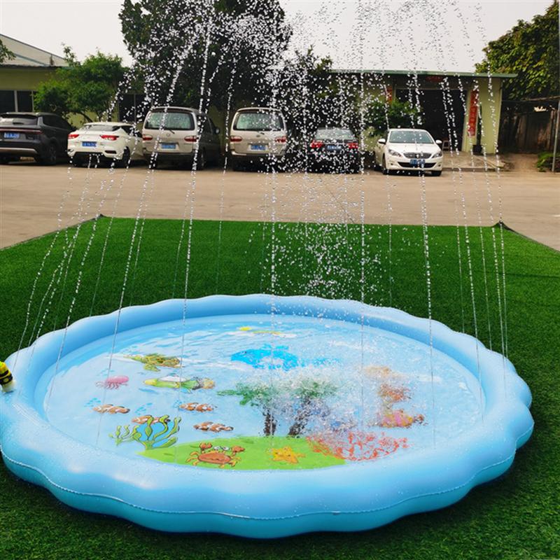 170cm Kids Water Spray Mat Sprinkler Pad Mat Children Summer Outdoor Water Splash Play Mat Lawn Inflatable Cushion Toy