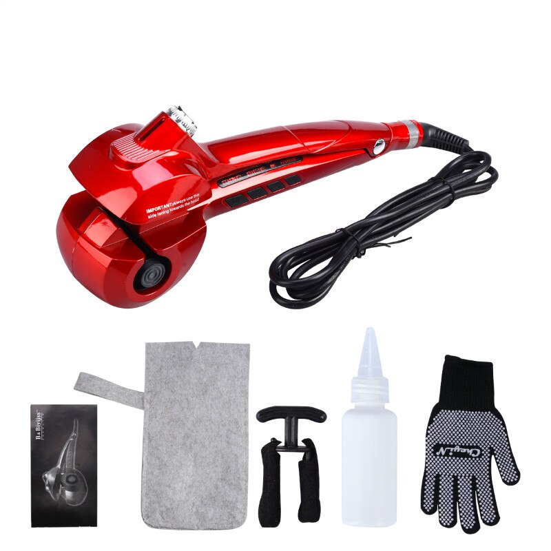 Rizador de pelo automático con pulverizador de vapor, rizador de pelo Digital LED, rizador de pelo de cerámica con ondas profundas, herramienta de estilismo de salón S42