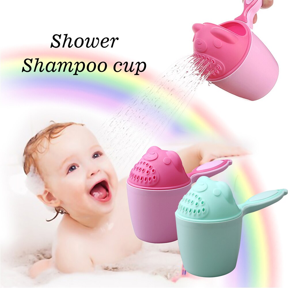 Taza de champú para bebé, cuchara para bebé, ducha, baño, ducha, ayudante de baño, accesorios de baño para niños