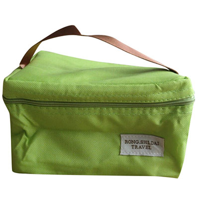 Praktische Kleine Tragbare Eis Taschen 4 Farbe Wasserdichte Kühltasche Mittagessen Freizeit Picknick Paket Bento Box Lebensmittel Thermische Tasche: Light Green