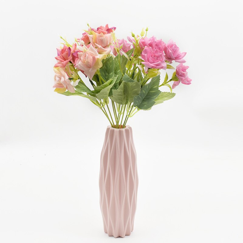 10 Heads 5 Vorken Rose Boeket Kunstbloemen Home Decor Diy Achtergrond Wanddecoratie Indoor Meubels Kerst Bruiloft