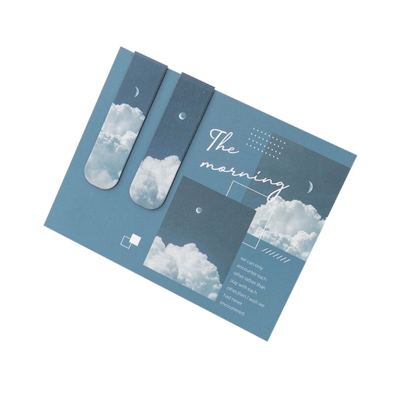 1 Pair Magnetic Bookmarks Classic Landscape Painting Style Magnetic Page Clips Student Children Teacher Supplies: Shuttle
