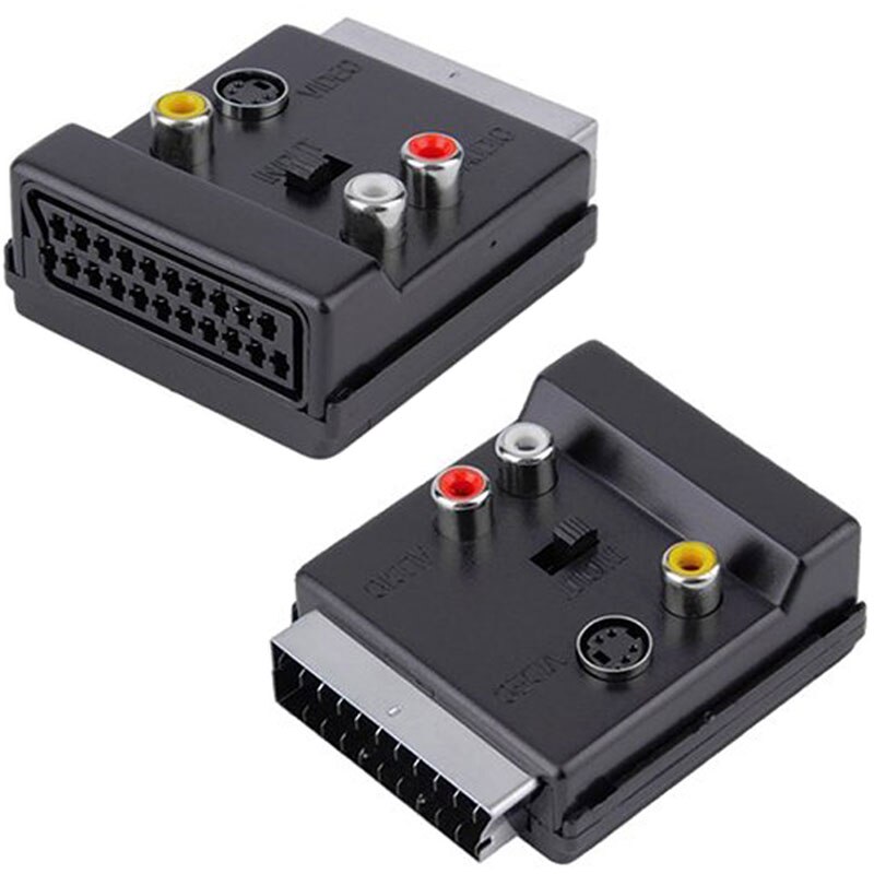 SCART ADAPTER INTERMEDIATE MALE/FEMALE/ÜSTDEN RCALI SWİCHLİ
