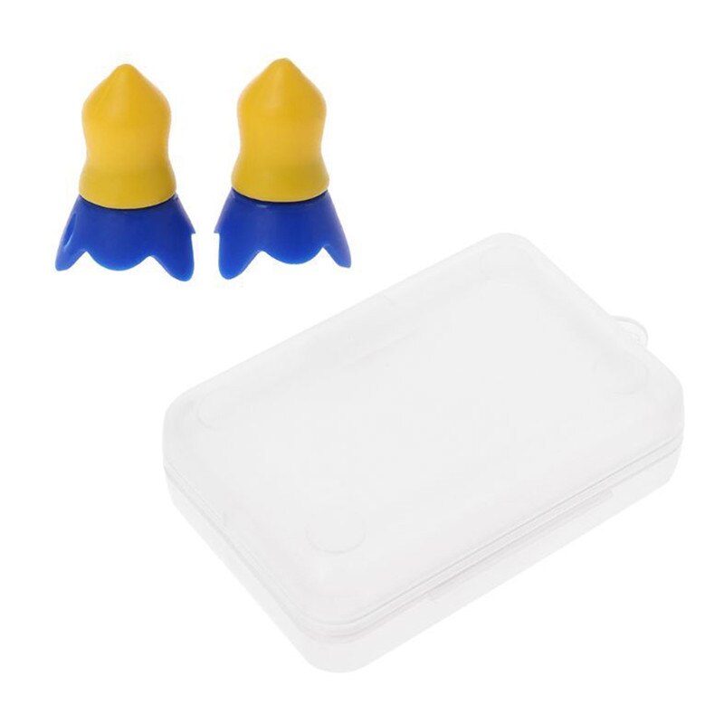 1 Pair Silicone Noise Cancelling Hearing Protection Flight Earplugs Noise Cancelling Reusable Ear Plugs: Yellow