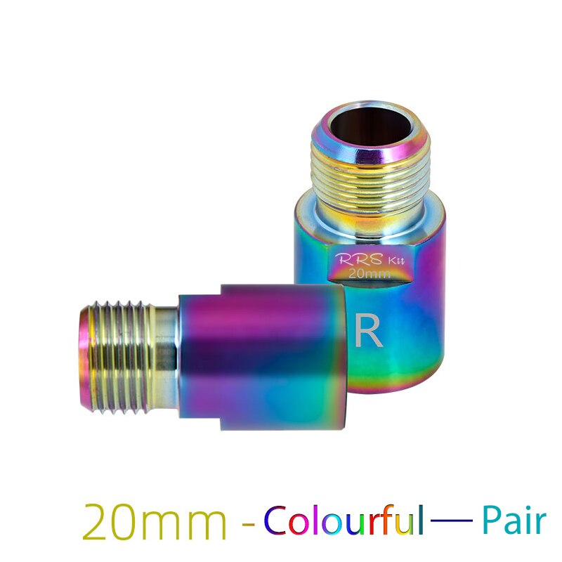 Rrskit Pedaal As Extender 16Mm/20Mm Fiets Pedaal As Extenders Stalen Fiets Pedaal Extension Bouten Spacers Voor mtb Racefiets: 20mm Colorful