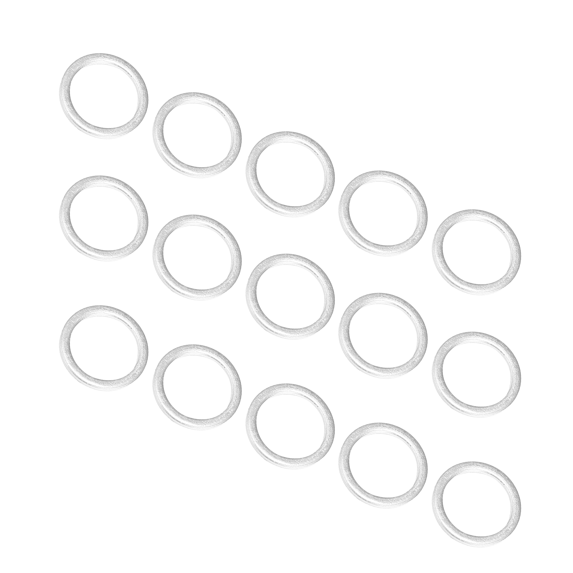 X autohaux 15 stk. motoroliepresserskiver bundproppakninger 14/16/18/20/22 mm stk. aluminium sølvfarvede bilreservedele