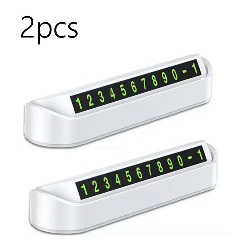 Car Temporary Parking Card Phone Number Card Plate Telephone Number Car Park Stop Automobile Accessories: Gold