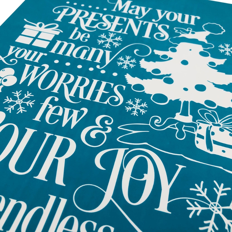 Christmas Tree Self-Adhesive Silk Screen Printing Stencil Reusable Sign DIY