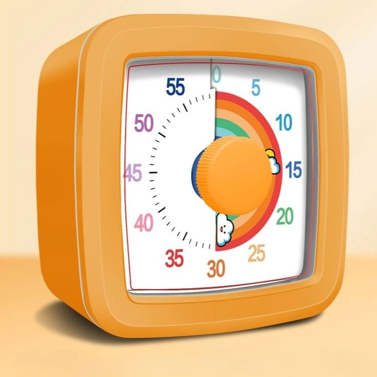 Timer Kids Self Discipline Device Visual Time Management Tool Primary School Students Study Homework Focus Aid Learning Clock: Dark Grey