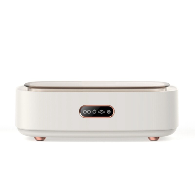 Limpiador ultrasónico, lentes de contacto, reloj, joyería de Metal, pequeña máquina de limpieza, limpiador USB portátil para el hogar: White