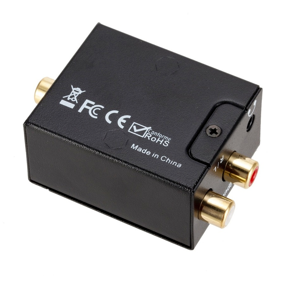 Portable Dac Toslink Coaxiale Optische Digitale Fiber Naar Analoog Audio Aux 3.5Mm L/R Converter Spdif Digitale Audio decoder Versterker