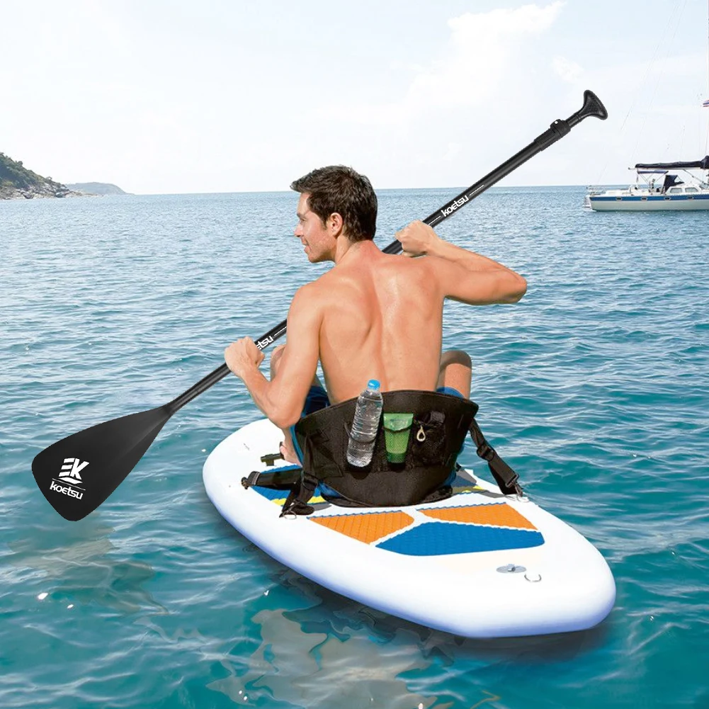 3-Piece Detachable SUP Paddle Adjustable Length Stand Up Paddleboard Paddles Aluminum Alloy SUP Surfpaddle for Canoe Kayaking
