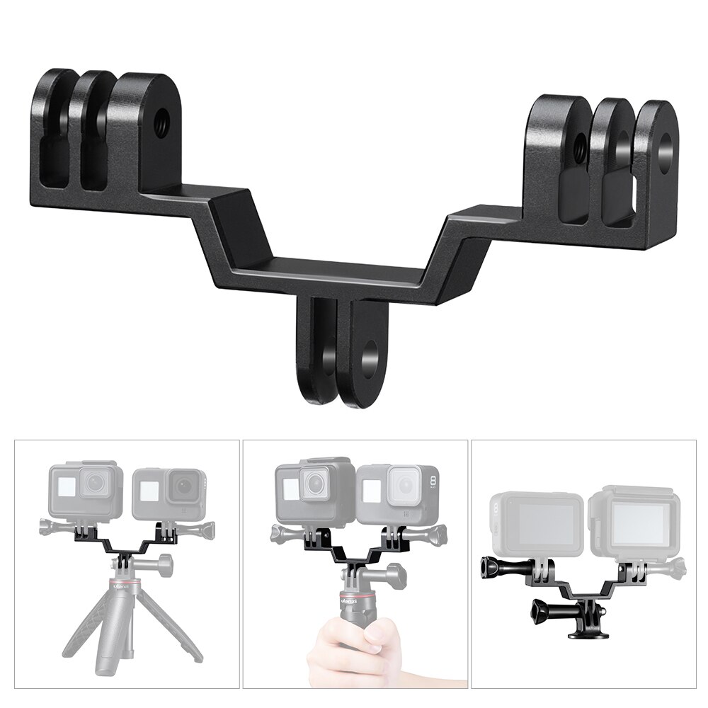 Ulanzi GP-7 Dual Twin Mount Adapter Plate Compatible with GoPro Hero 8/7/6/5 Black DJI Osmo Action