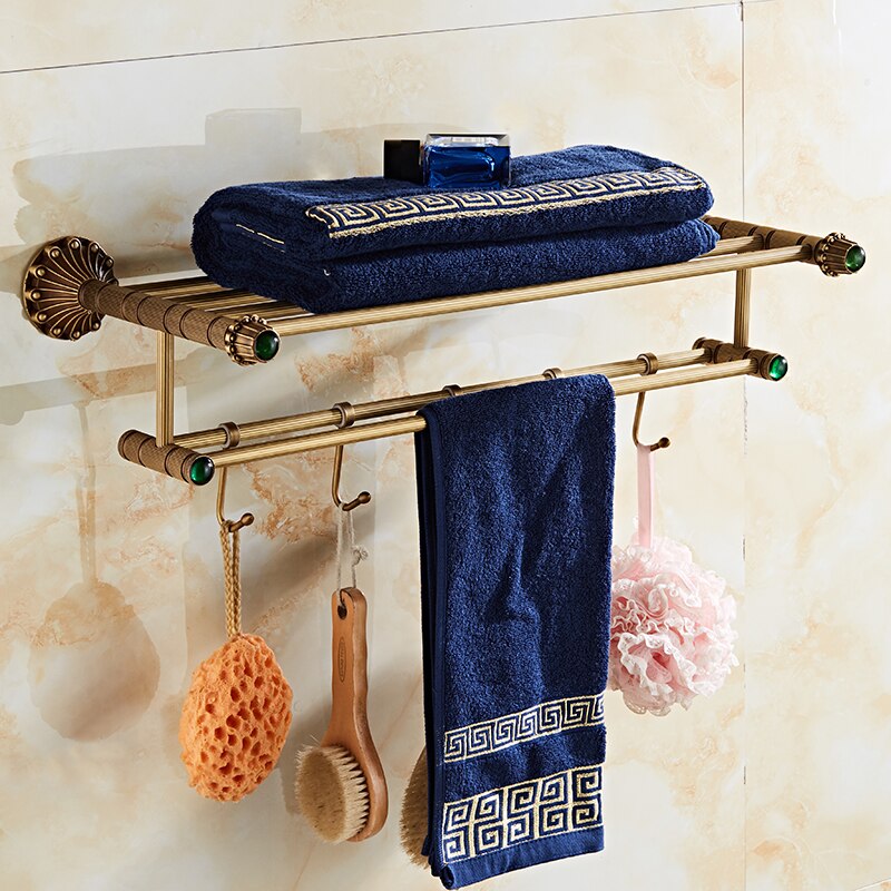 Bathroom Hardware Set Ceramic Brass Towel Rack Paper Holder Towel Bar Corner Shelf Toilet Brush holder Bathroom Accessories