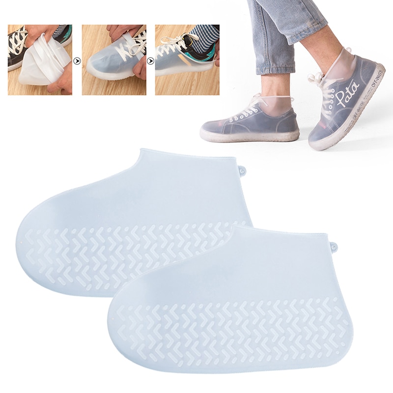 1 paar Herbruikbare Latex Waterdichte Regen Kussens voor Schoenen slip Rubberen Rain Boot Overschoenen S/M /L Schoenen Accessoires