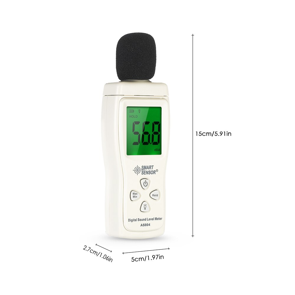 SENSOR Noise Meter Mini Digital Sound Level Meter LCD Display Noise Meter Noise Measuring Instrument Decibel Tester 30-130dBA