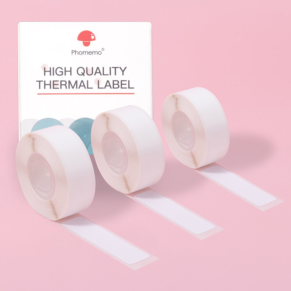 Home Organization Flat Labels for Phomemo D30 Thermal Printer School Name Label Sticker Self-Adhesive 12*22mm 260pcs/roll