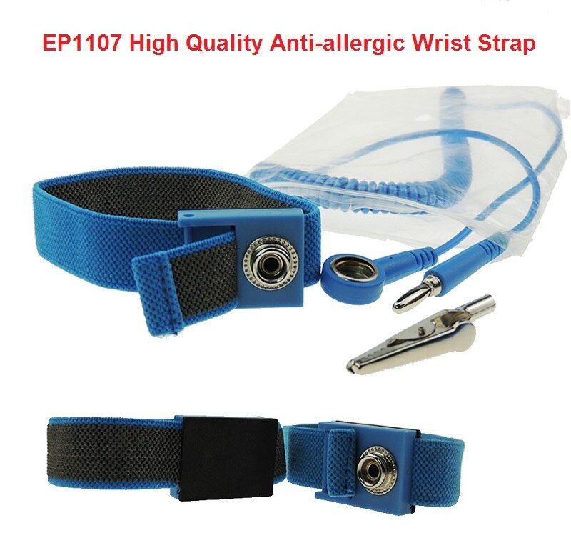 Adjustable Anti Static Wrist Strap Metal ESD Wrist Strap Anti allergic Wrist Band Strap With Earthing Ground Wire for Eletronic: EP1107