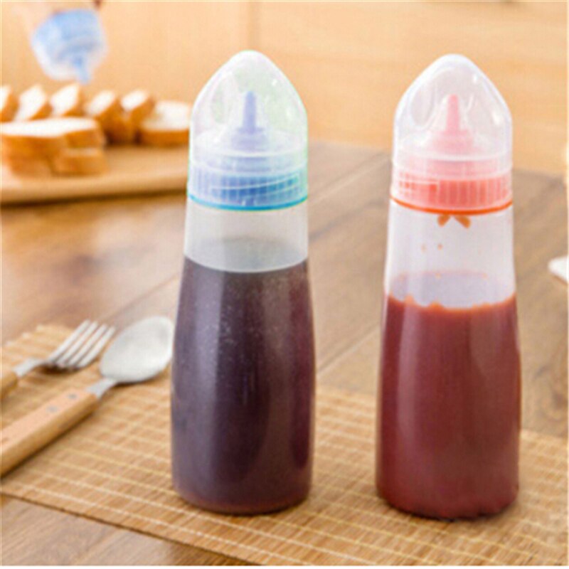 Knijpflessen, saladefles, ketchup, olie, sausfles voor ketchup, kookgerei, keukengereedschap, sojasausfles