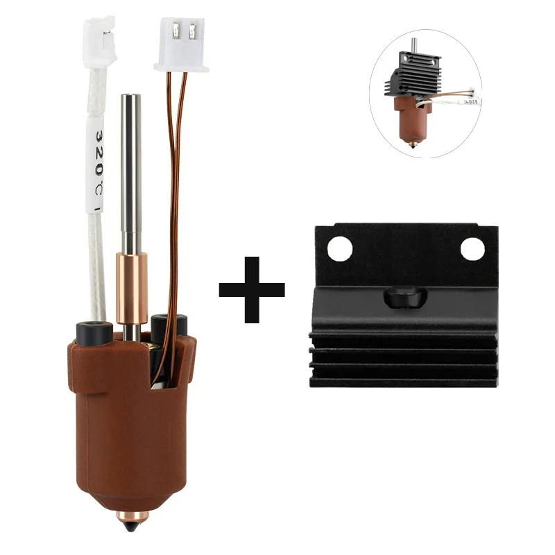 For Creality K1C k1 Max Hotend Ceramic Heating Block Kit 3D Printer Parts Quick-Swap Nozzle Kit Heat Break Resistance Hotend: WHITE