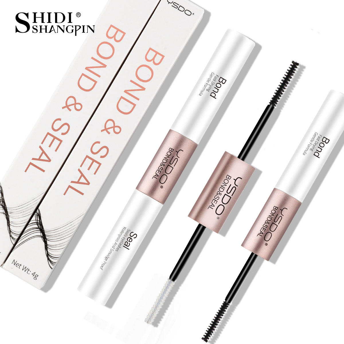 Shidi shanpin 1pc 2 in 1 Bond & Seal/Lock wasserdichter Kleber Schnellt rockn ender Kleber und Versiegelung Dual-Ended Wimpern kleber Strong Hold Tool