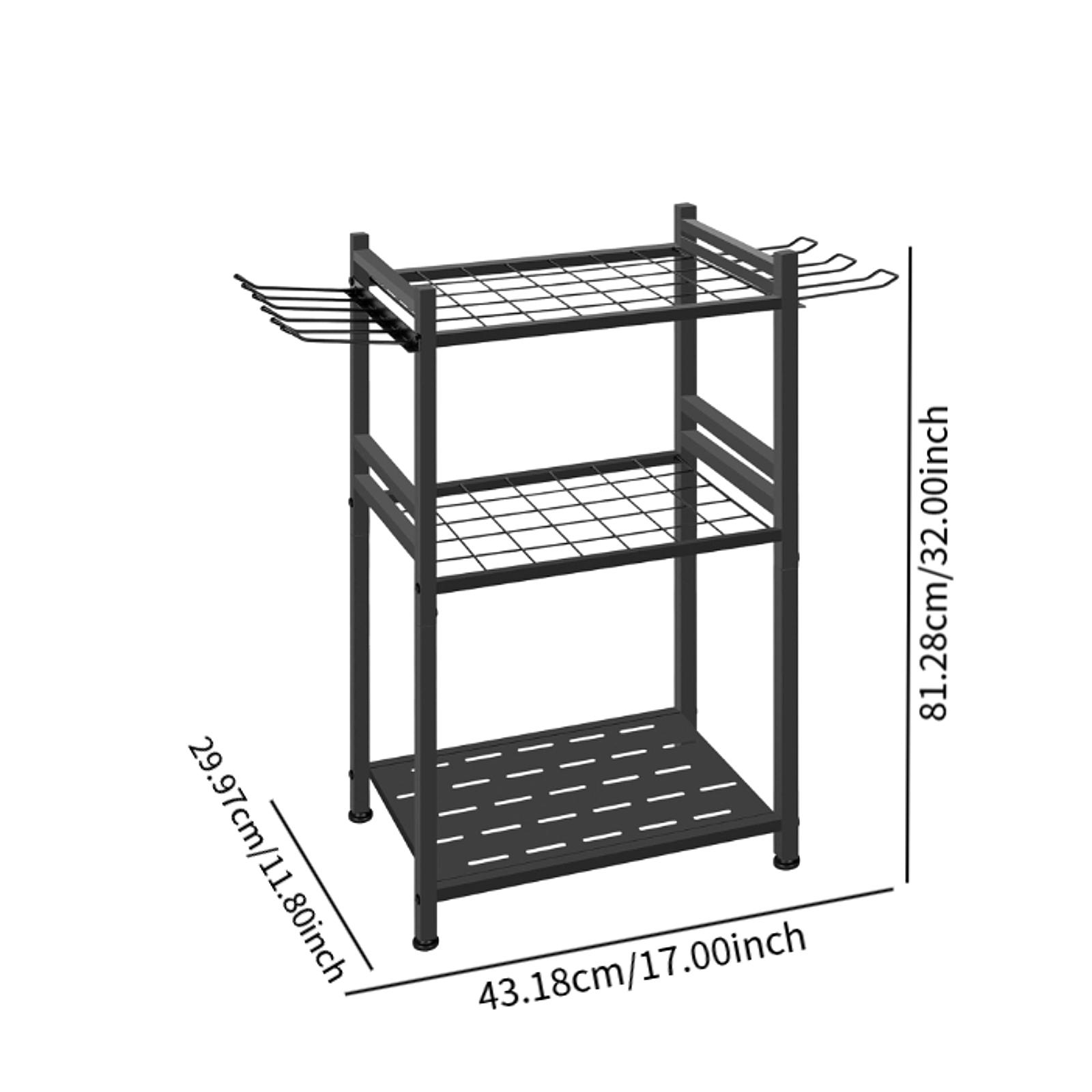 Organizador de herramientas de jardín, estante de utilidad estable, fácil de instalar, estante de almacenamiento de herramientas de garaje, rastrillos, palas, estante para cobertizo, patio, césped exterior: green