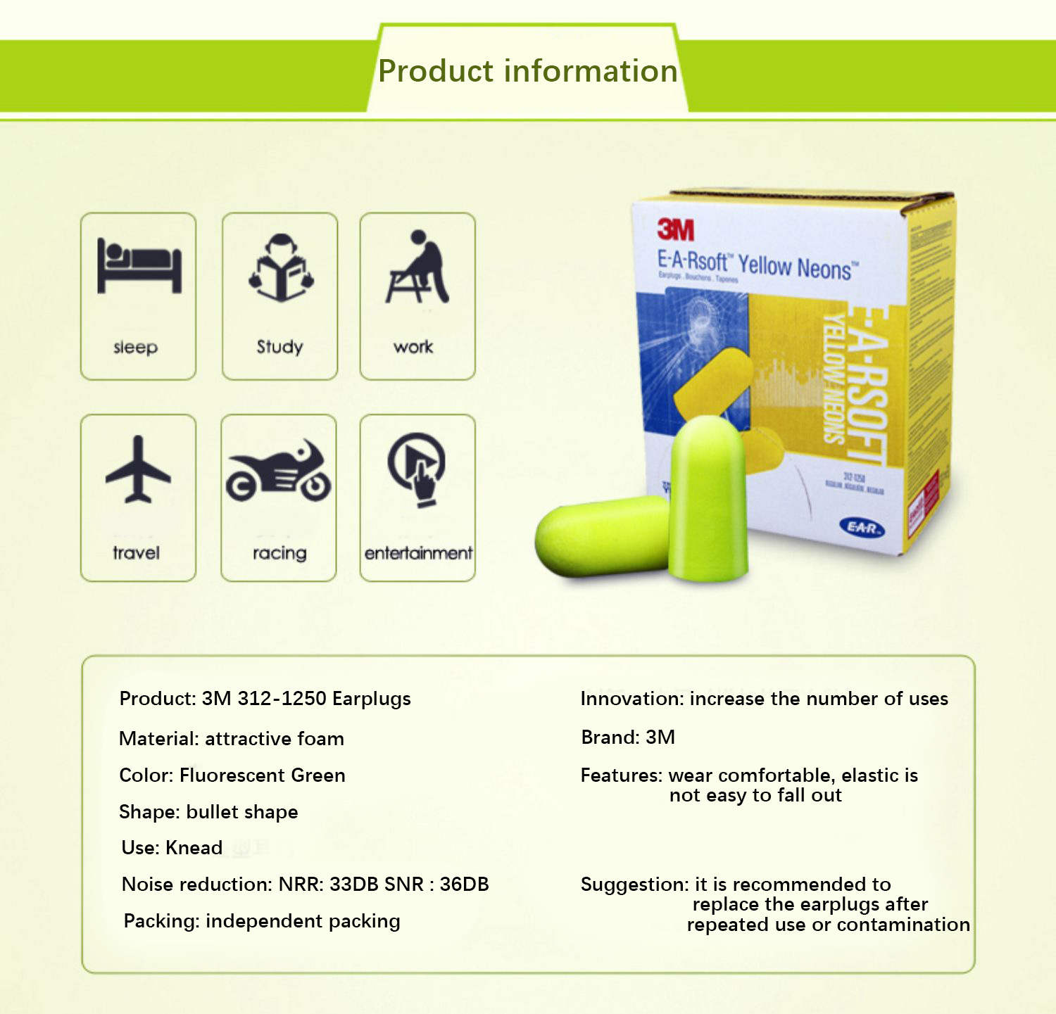 10 paar] 3m1250 oordopjes ruisonderdrukking slaap speciale geluidsisolatie leren industriële oordopjes professionele anti-geluid