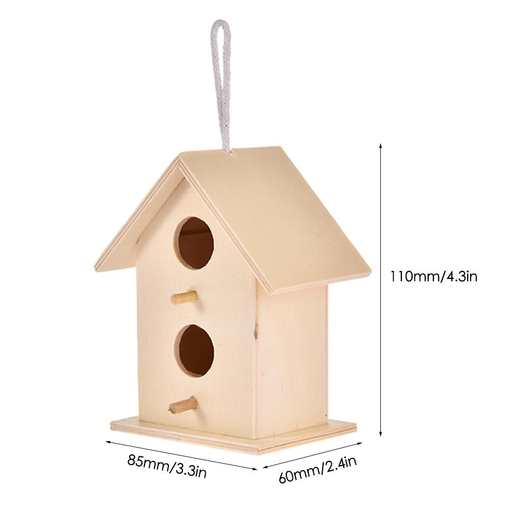 Houten Vogel Huis Nest Handgemaakte Milieuvriendelijke Vogelnest Kooi Outdoor Vogelhuisje Tuin Yard Opknoping Decoratie Ambachten: C