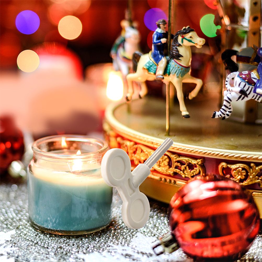 Music Box Accessories 4 Pcs Clockwork Mechanism Spiral Winding Key Musical Box Movement DIY Repair Parts Knob H