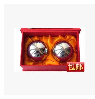 Bola de hierro baoding hecha a mano de 40mm con tai chi chino típico. Fácil de llevar. Bolas de estrés musicales cloisonné de imitación. ¿Caja de papel?: Amarillo