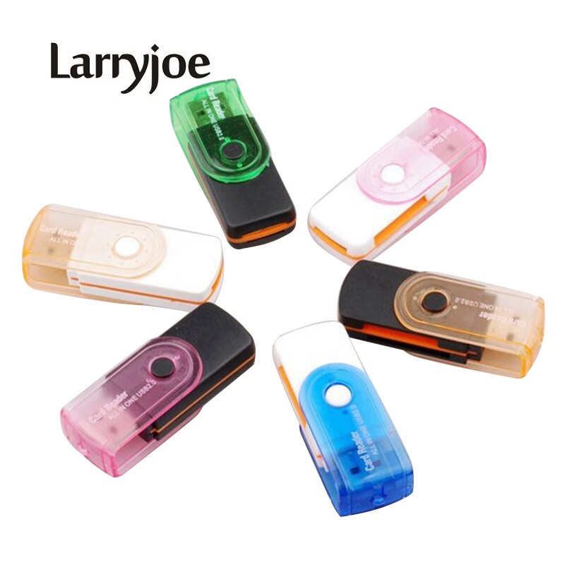 Larryjoe 4 in1 usb 2.0 high-speed multifunktions-usb-kartenleser mit  in 1 ms m2 tf, mmc, micro-sd und u-flash-speicherkartensteckplatz (farbe zufällig)