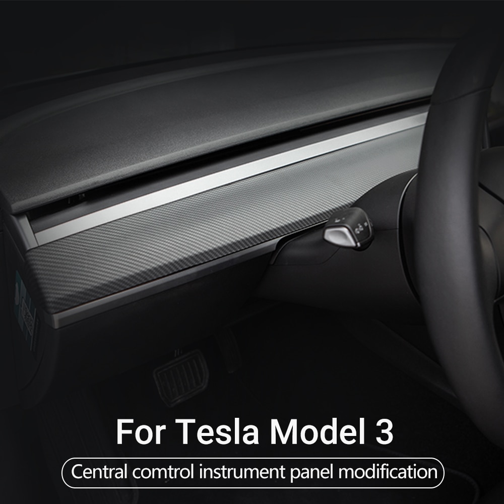 Model3 Centrale Controle Instrument Panel Voor Tesla Model 3 Accessoires Carbon Fiber Abs Model Drie Centrale Console Y