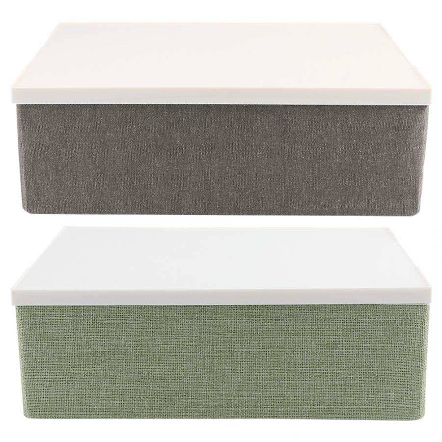 33*23*11cm foldbar opbevaringsboks polyester tøjkasse med låg familie skab opbevaringsboks seng under opdelte kurvebeholdere