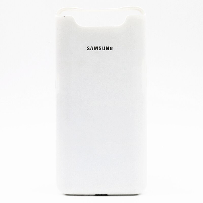 Samsung galaxy A80 A90 cubierta de silicona sedoso suave acabado líquido de silicona funda de carcasa para Galaxy A80 A90: for galaxy A90 / White