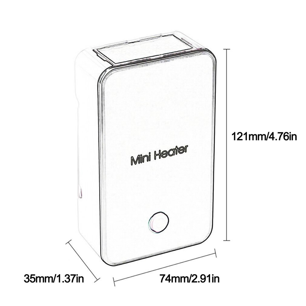 Mini Heater Voor Kantoor Draagbare Desktop Kleine Kachel Voor Student Slaapzaal Low-Power Speed Heater