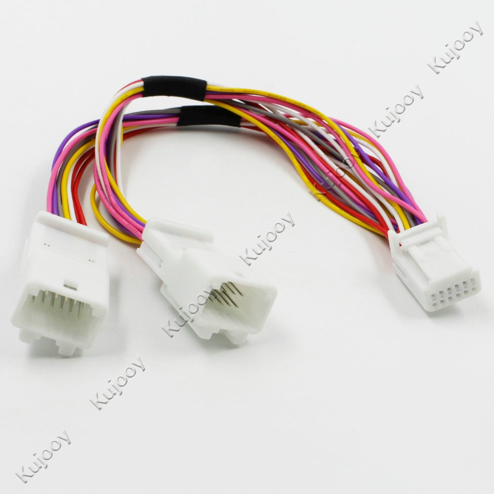 Atour cabos adaptadores y para toyota/lexus 6 + 6 pinos navi aux radios (porta carregador cd de rádio ser ocupado)