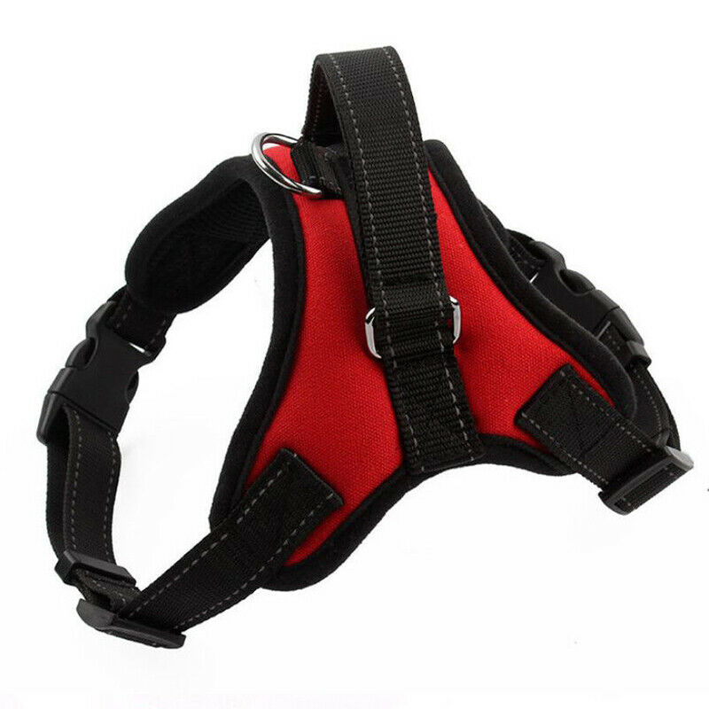 Modieuze Duurzaam Geen-pull Nylon Hond Harnas Outdoor Adventure Huisdier Vest Gewatteerde Handvat Verstelbare Borst Strip