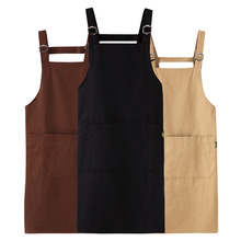 Waterproof apron kitchen cafe milk tea Nail Art shop Cotton aprons men and women chef Waiter Restaurant Overalls aprons
