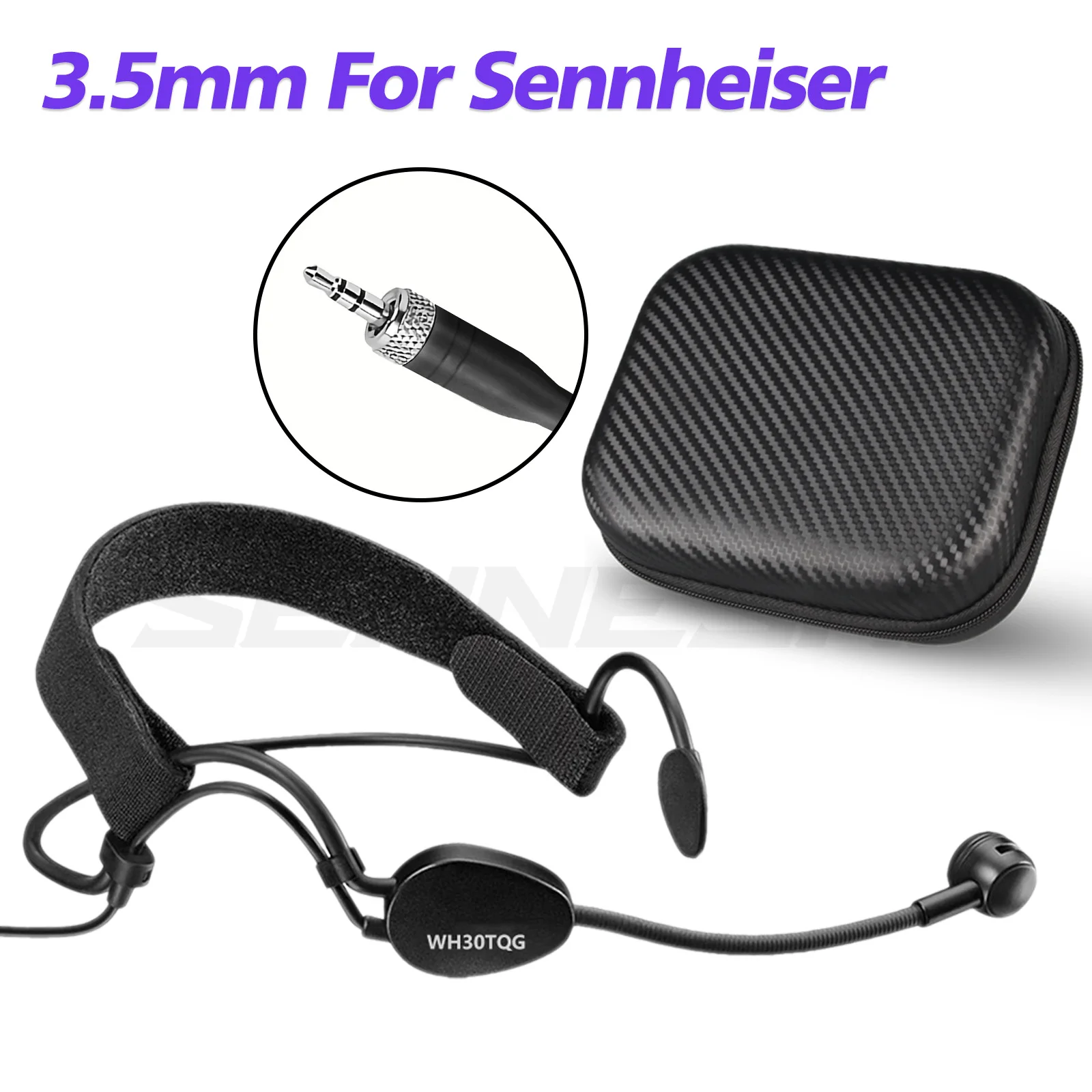meg3 hodetelefonmikrofoner, hodebåren hyperkardioid kondensatormikrofon til akg shure senheiser trådløst bodypack-sendersystem: Sølv