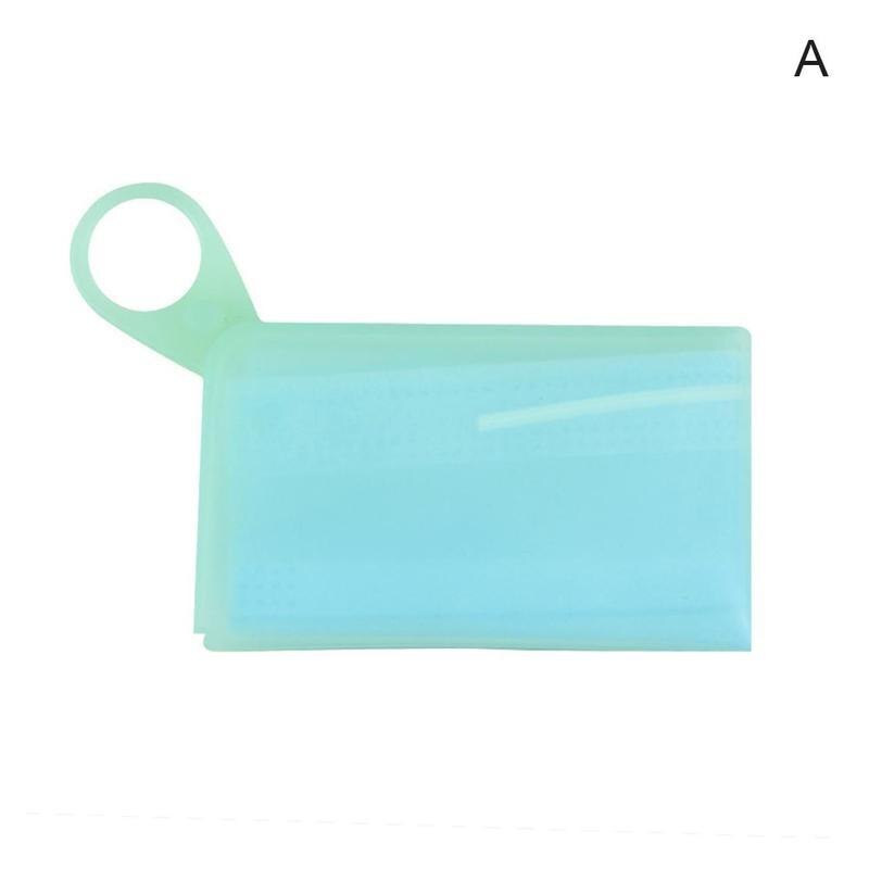 1 stuks dozen maskers bewaren siliconen masker tijdelijke opslagclip opvouwbare draagbare waterdichte doos om maskers op te bergen dozen maskers bewaren houder: Groente