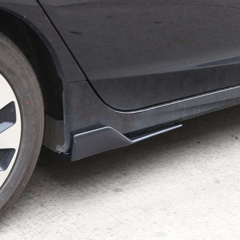 Zijskirts passen op universele voertuigen zwart 450mm exterieur zijlijn onderkant extensies splitter lip auto diffusers (glans zwart)
