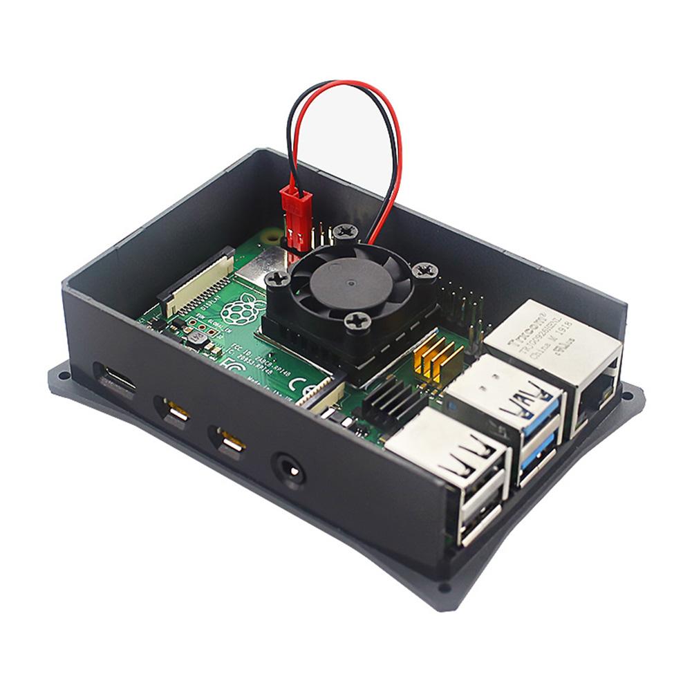 For Raspberry Pi 4 Model B Universal Fan Cooler Module Square Cooling Fan with Heatsink Cooler Kit Copper Aluminum Cooling Pad