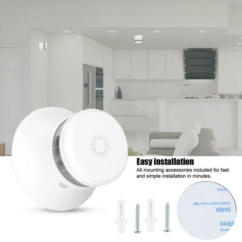 Wireless Photoelectric Smoke Detector Fire Alarm Sensor System Cordless Optical Acoustic Alarm Home Security