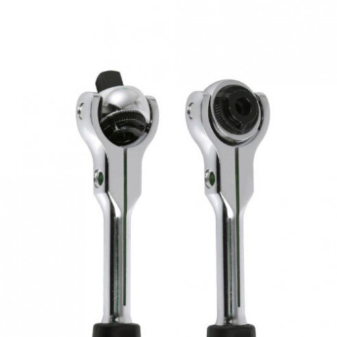 JBM 51405 Carraca de 72 dientes de cabezal giratorio 1/4" 145mm