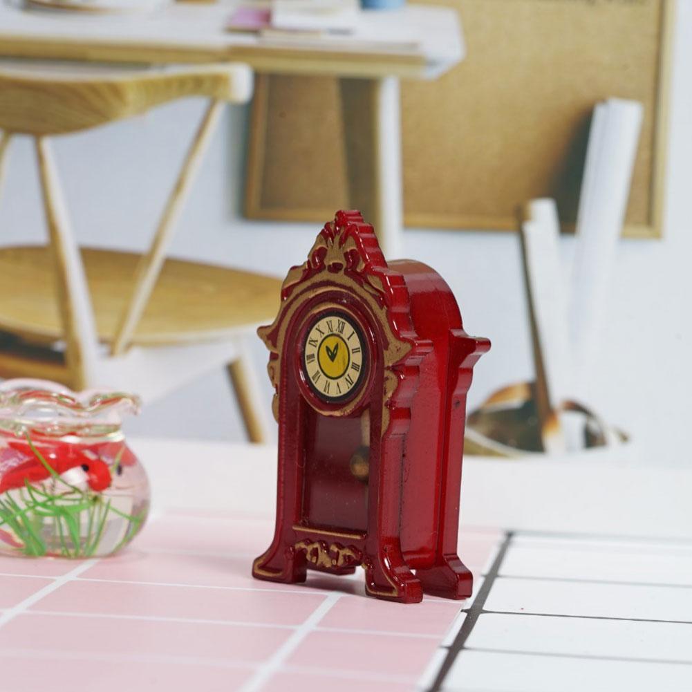 Dongzhur Vintage Mini Klok Poppenhuisminiaturen Kast Accessoires Huis Meubels Poppen Haard Van De Top WWP1266 L9O6