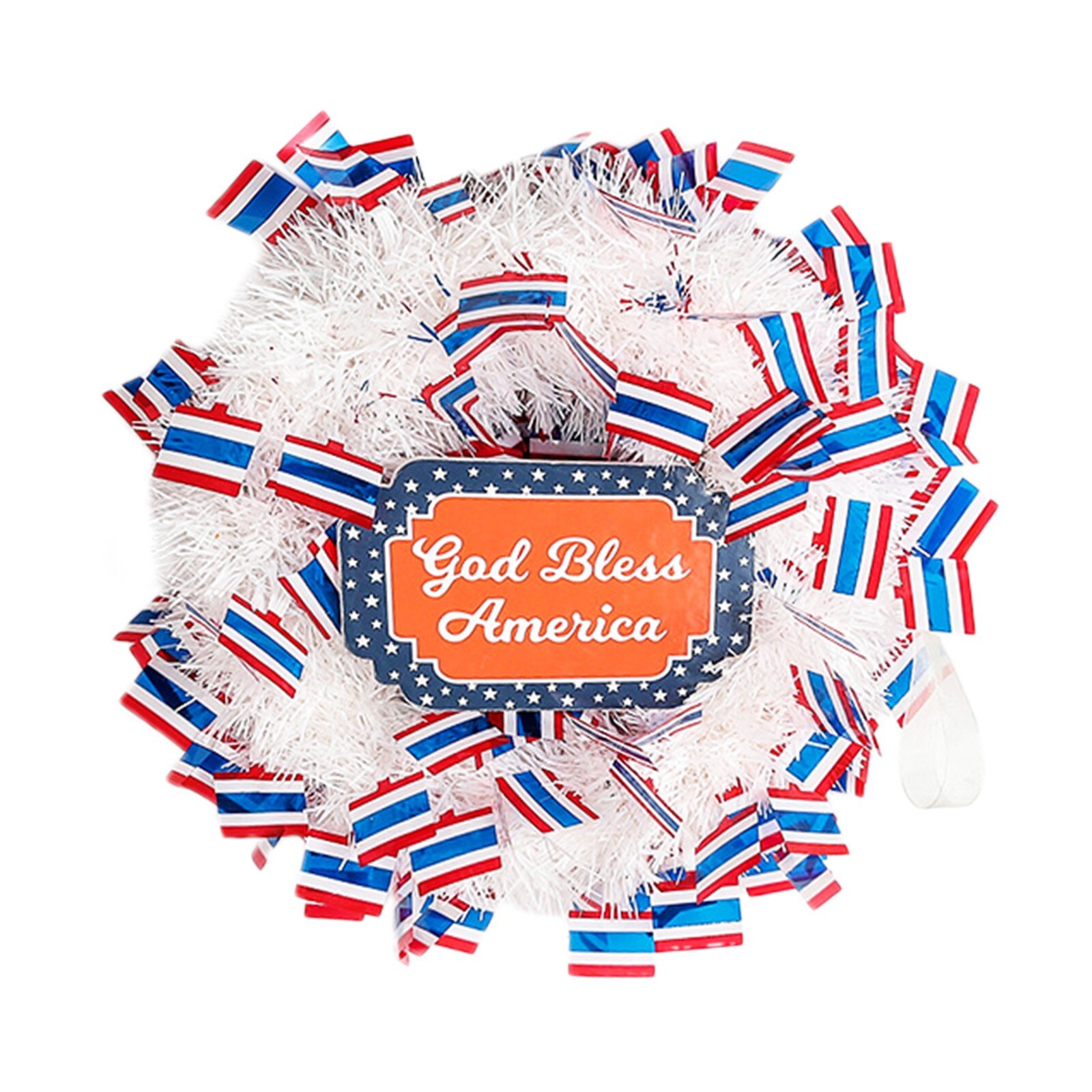Independence Day Wreath Porch Decoration Front Door Outdoor The Letter Hanging Round Wreath Decor Wreaths Garlands: C