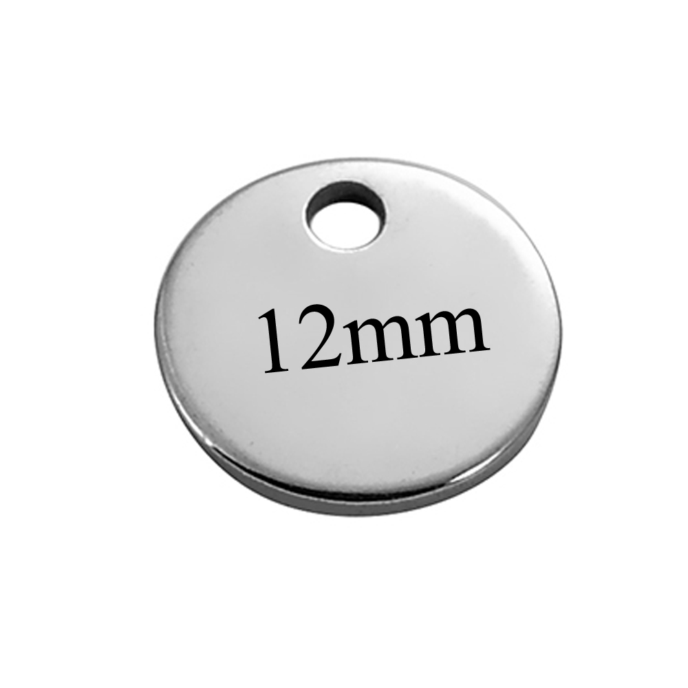 50 Pz/lotto In Acciaio Inox 6mm 8mm 10mm 12mm Tag Vuoti FAI DA TE Per La Produzione di Gioielli Pendenti E Ciondoli Rotondi Del Pendente All'ingrosso: Viola
