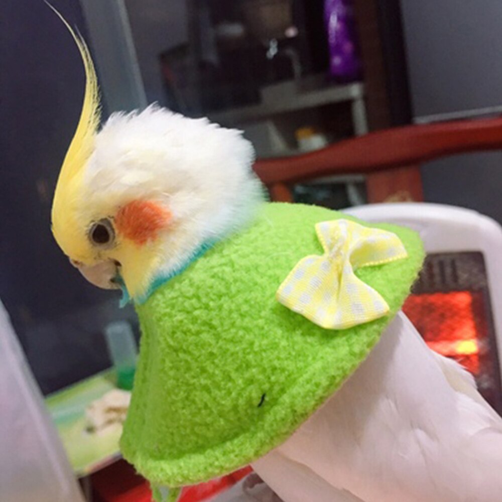 Kolor elżbietański koło Parrot Bib płaszcz dla ptaków Anti-Bite i anti-dziobanie ochrony kołnierz miłosne ptaszki akcesoria